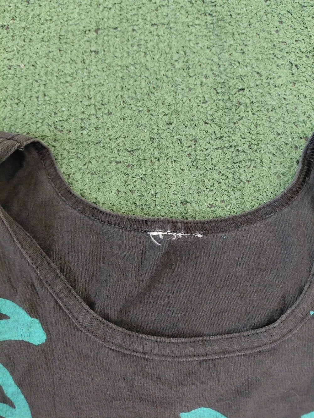 Teal Print Nautical Graphic Fish Sun Sailboat Beach Black All Over Print Tank To